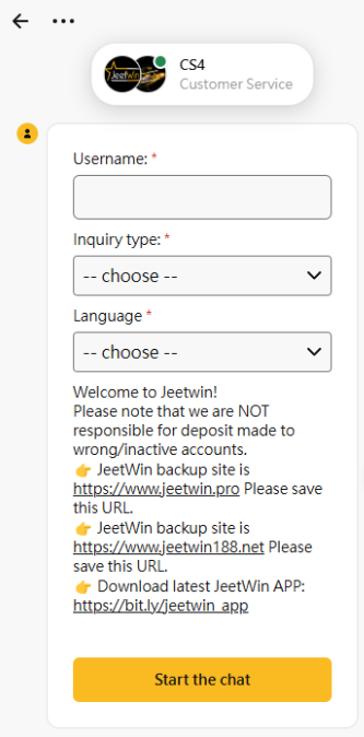 Contact Jeetwin Support.(source/ @Jeetwin)