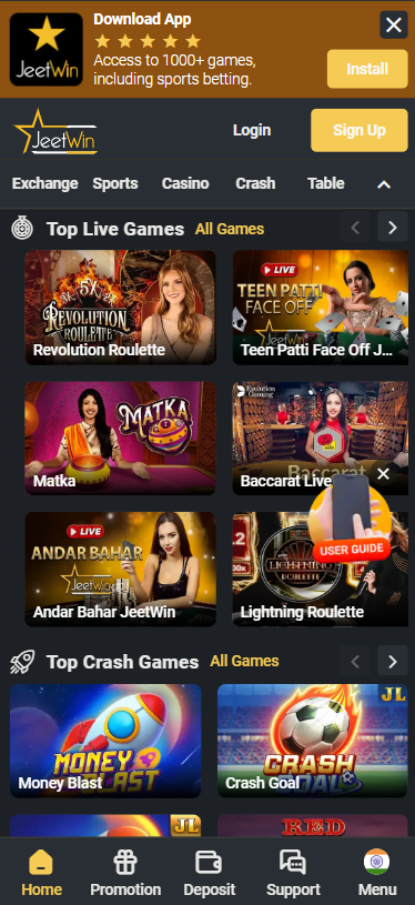 Andar Bahar is a beloved Indian online casino game, known for its simplicity and thrilling appeal to players of all skill levels. (source: JeetWin)