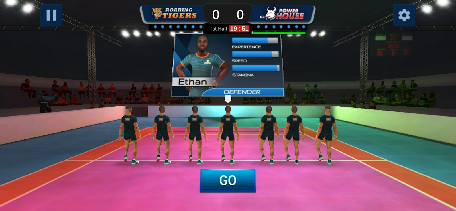 A dynamic screenshot from an online Kabaddi game. (Source: Google Play)