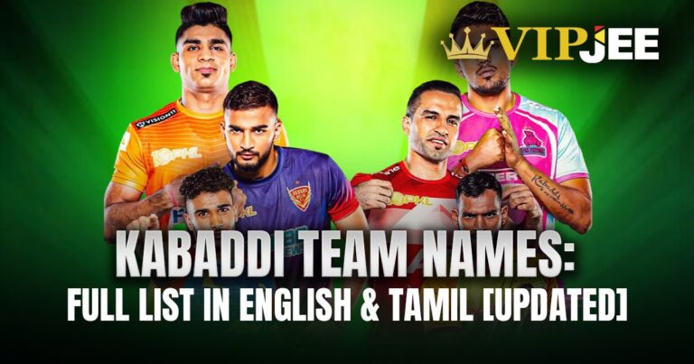 Kabaddi Team Names: Full List in English & Tamil [Updated]
