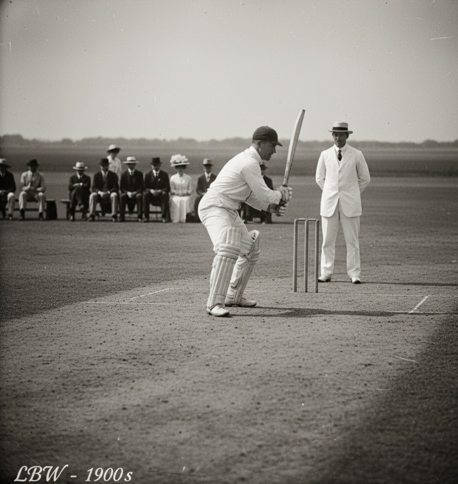Cricket's Early Days: The LBW law has been refined since 1774, adapting to straighter bats and new forms of defensive 'pad play'
