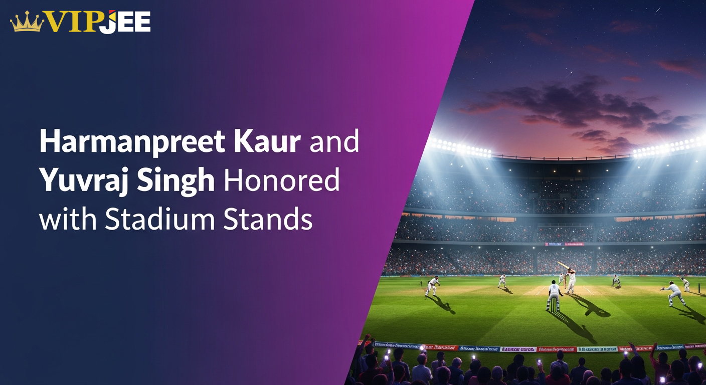 Harmanpreet Kaur and Yuvraj Singh Honored with Stadium Stands