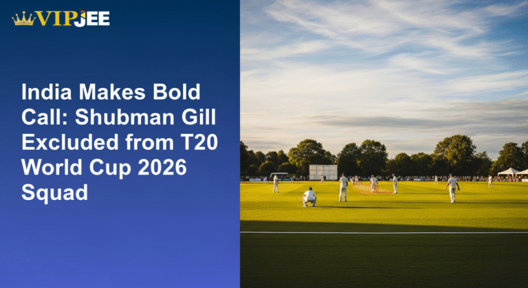 India Makes Bold Call: Shubman Gill Excluded from T20 World Cup 2026 Squad