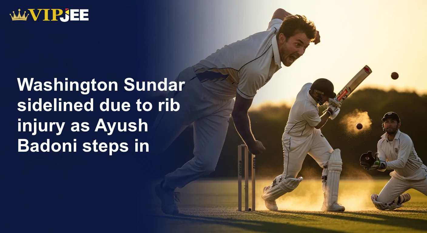 Washington Sundar sidelined due to rib injury as Ayush Badoni steps in