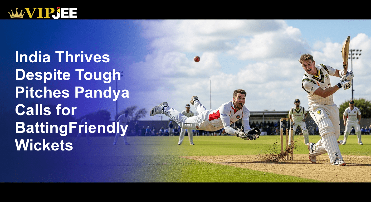 India Thrives Despite Tough Pitches, Pandya Calls for Batting-Friendly Wickets
