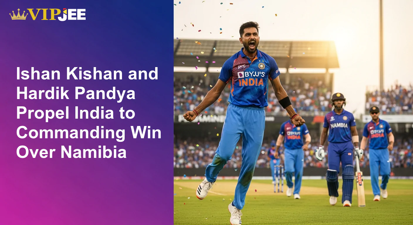 Ishan Kishan and Hardik Pandya Propel India to Commanding Win Over Namibia